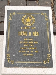 Nhắn tìm thân nhân liệt sỹ Dương H.Niên
