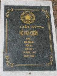 Nhắn tin tìm thân nhân liệt sỹ Hồ Văn Chơn