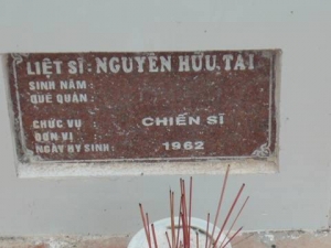 Nhắn tìm thân nhân liệt sĩ Nguyễn Hữu Tài