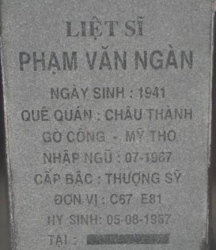 Tìm thân nhân liệt sĩ Phạm Văn Ngàn
