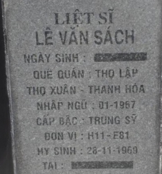 Tìm thân nhân liệt sĩ Lê Văn Sách