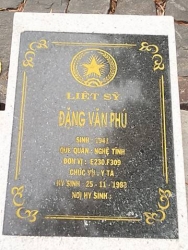 Nhắn tìm thân nhân liệt sỹ Đặng Văn Phú