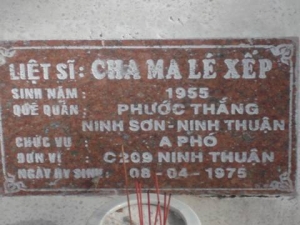 Nhắn tìm thân nhân liệt sỹ Cha Ma Lé Xếp