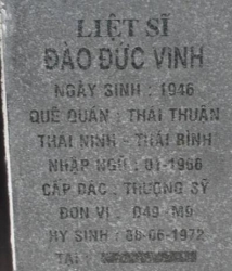 Tìm thân nhân liệt sĩ Đào Đức Vinh