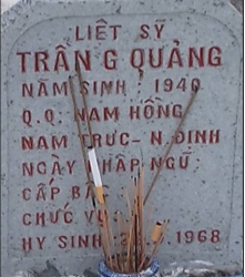 Tìm thân nhân liệt sĩ Trần G Quảng