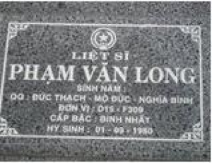 Tìm thân nhân liệt sĩ Phạm Văn Long
