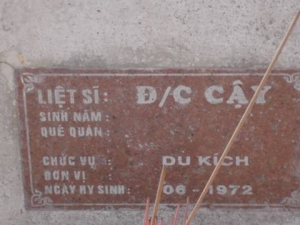 Tìm thân nhân liệt sĩ Cậy