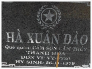Nhắn tìm thân nhân liệt sỹ  Hà Xuân Đào