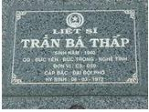 Tìm thân nhân liệt sĩ Trần Bá Thấp