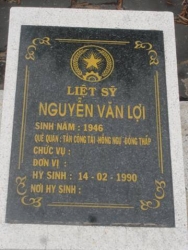 Nhắn tin tìm thân nhân liệt sỹ Nguyễn Văn Lợi