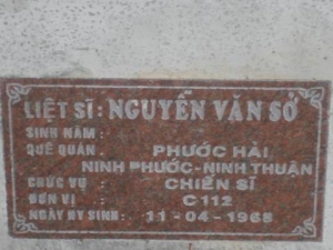 Nhắn tìm thân nhân liệt sỹ  Nguyễn Văn Sở