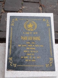 Tìm thân nhân liệt sĩ  Phạm Văn Khang