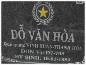 Nhắn tìm thân nhân liệt sỹ  Đỗ Văn Hòa