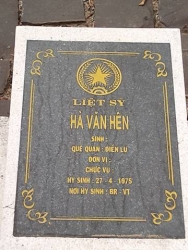 Nhắn tìm thân nhân liệt sỹ Hà Văn Hên