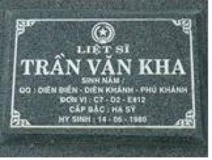 Tìm thân nhân liệt sĩ Trần Văn Kha