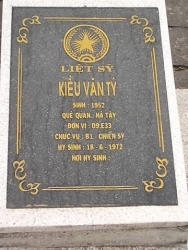 Nhắn tìm thân nhân liệt sỹ  Kiều Văn Tý