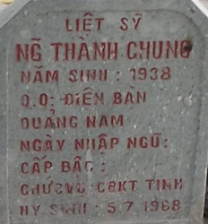 Tìm thân nhân liệt sĩ Nguyễn Thành Chung