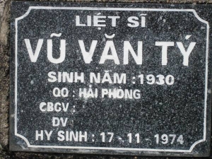 Tìm thân nhân liệt sĩ Vũ Văn Tý