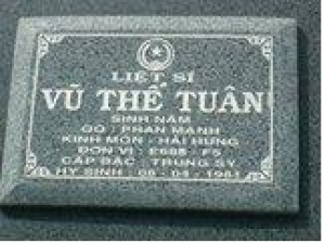 Tìm thân nhân liệt sĩ Vũ Thế Tuân