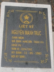 Nhắn tìm thân nhân liệt sỹ  Nguyễn Mạnh Trúc