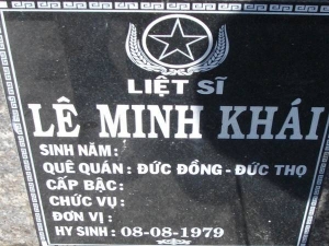 Nhắn tìm thân nhân liệt sỹ  Lê Minh Khái