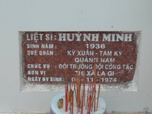 Nhắn tìm thân nhân liệt sỹ  Huỳnh Minh