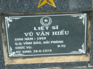 Tìm thân nhân liệt sĩ  Vũ Văn Hiếu
