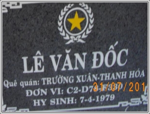 Nhắn tìm thân nhân liệt sỹ  Lê Văn Đốc
