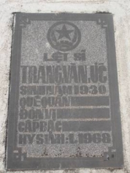 Nhắn tìm thân nhân liệt sỹ  Trang Văn Úc