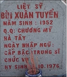 Tìm thân nhân liệt sĩ Bùi Xuân Tuyển