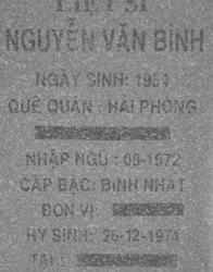 Tìm thân nhân liệt sĩ Nguyễn Văn Bình