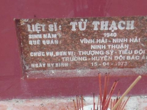 Nhắn tìm thân nhân liệt sỹ Từ Thạch