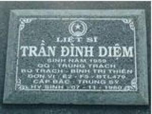 Tìm thân nhân liệt sĩ Trần Đình Diệm