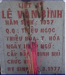 Tìm thân nhân liệt sĩ Lê Văn Bình