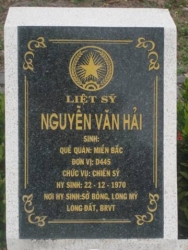 Nhắn tìm thân nhân liệt sỹ  Nguyễn Văn Hải