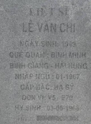 Tìm thân nhân liệt sĩ Lê Văn Chi