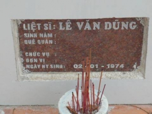Nhắn tìm thân nhân liệt sĩ Lê Văn Dũng