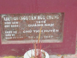 Nhắn tìm thân nhân liệt sỹ  Nguyễn Hữu Chung