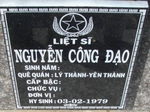 Nhắn tìm thân nhân liệt sỹ  Nguyễn Công Đạo