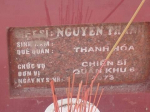 Nhắn tìm thân nhân liệt sỹ  Nguyễn Thanh