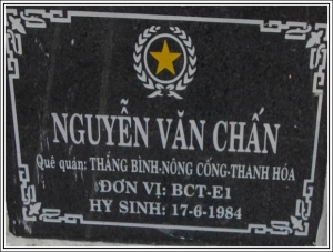 Nhắn tìm thân nhân liệt sỹ  Nguyễn Văn Chấn