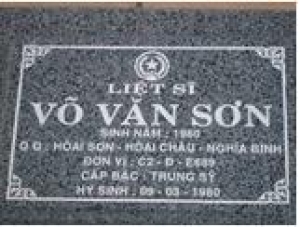 Tìm thân nhân liệt sĩ Võ Văn Sơn