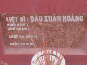 Nhắn tìm thân nhân liệt sĩ Đào Xuân Hoàng