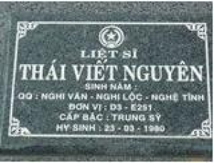 Tìm thân nhân liệt sĩ Thái Viết Nguyên