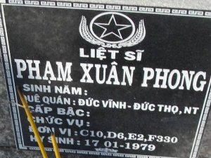 Nhắn tìm thân nhân liệt sỹ Phạm Xuân Phong