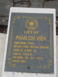 Nhắn tìm thân nhân liệt sỹ  Phan Chí Viên