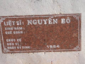 Tìm thân nhân liệt sĩ Nguyễn Bò