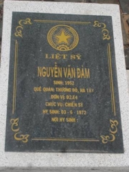 Nhắn tìm thân nhân liệt sỹ Nguyễn Văn Đàm