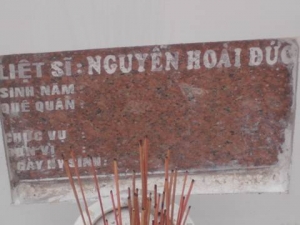 Nhắn tìm thân nhân liệt sĩ Nguyễn Hoài Đức