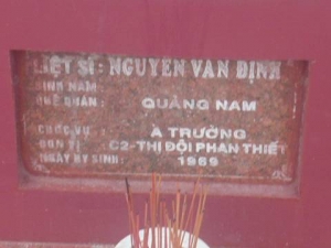 Nhắn tìm thân nhân liệt sỹ  Nguyễn Văn Định